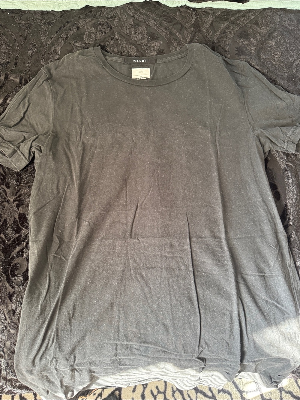 Ksubi black “World Tour” distressed Crewneck T-Shirt
